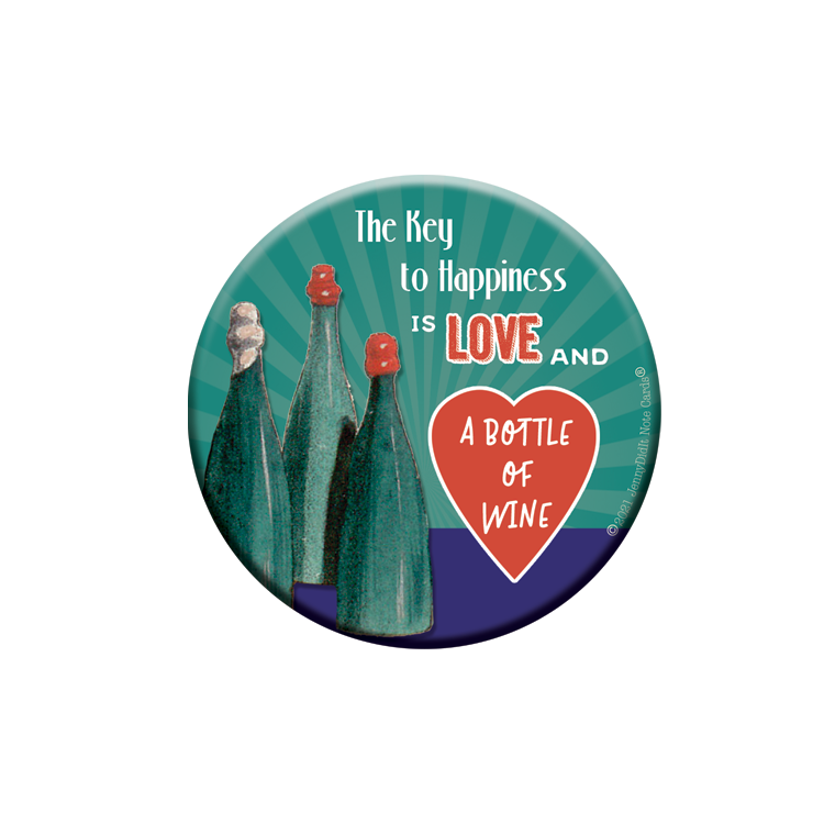 Happiness & Wine Magnet