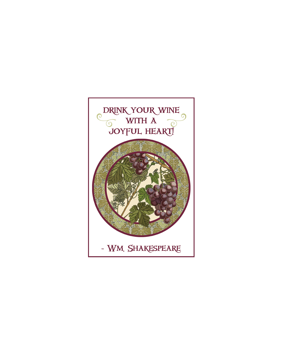 Wine Gift Enclosure Card