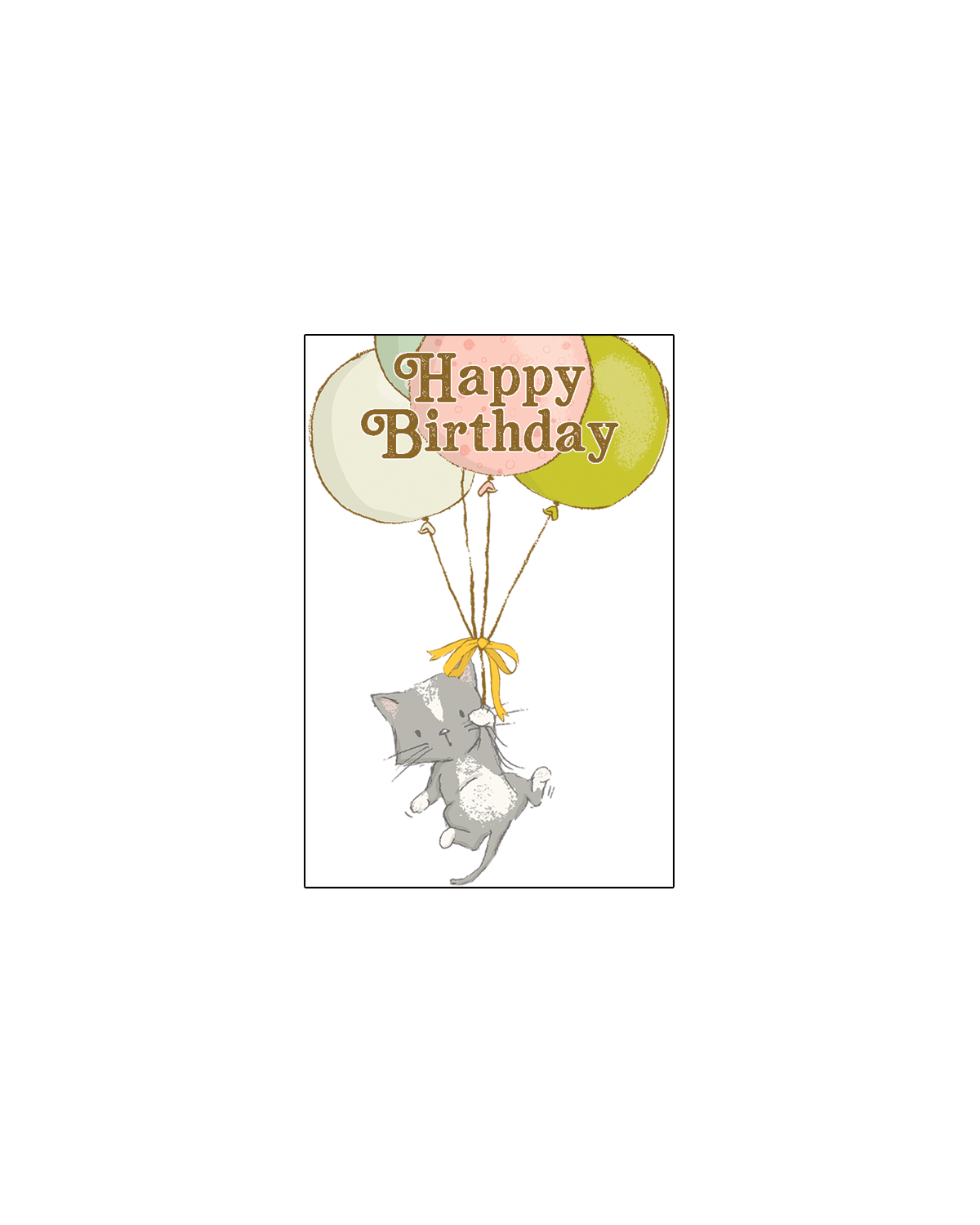 Birthday Balloons Gift Enclosure Card