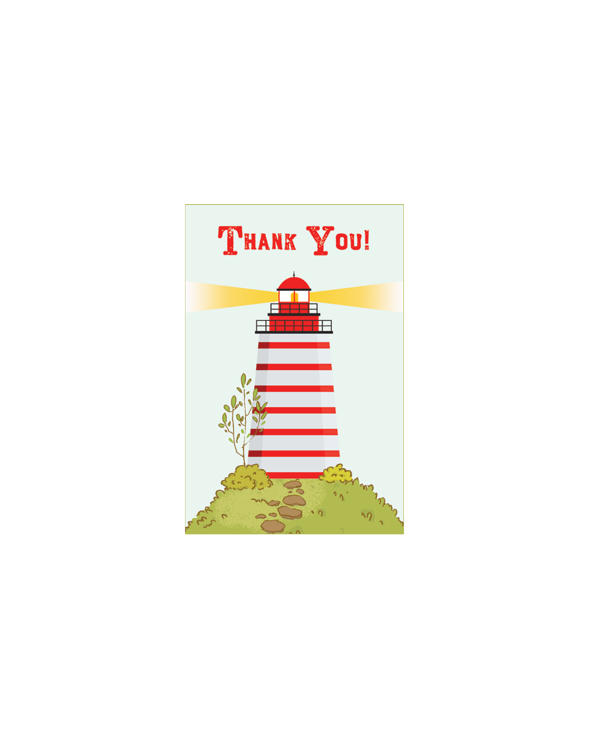 Thank You Lighthouse Gift Enclosure Card