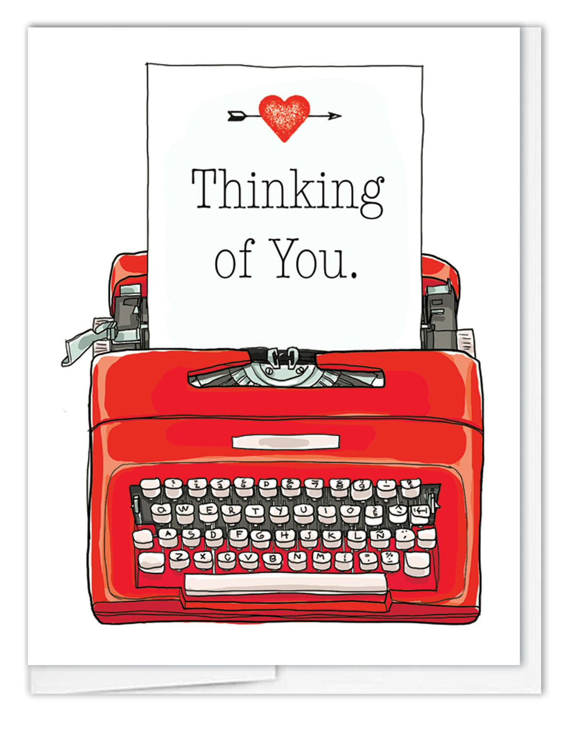 Red Typewriter JennyDidIt Note Cards