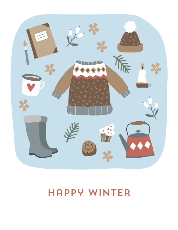 Winter Note Card 3