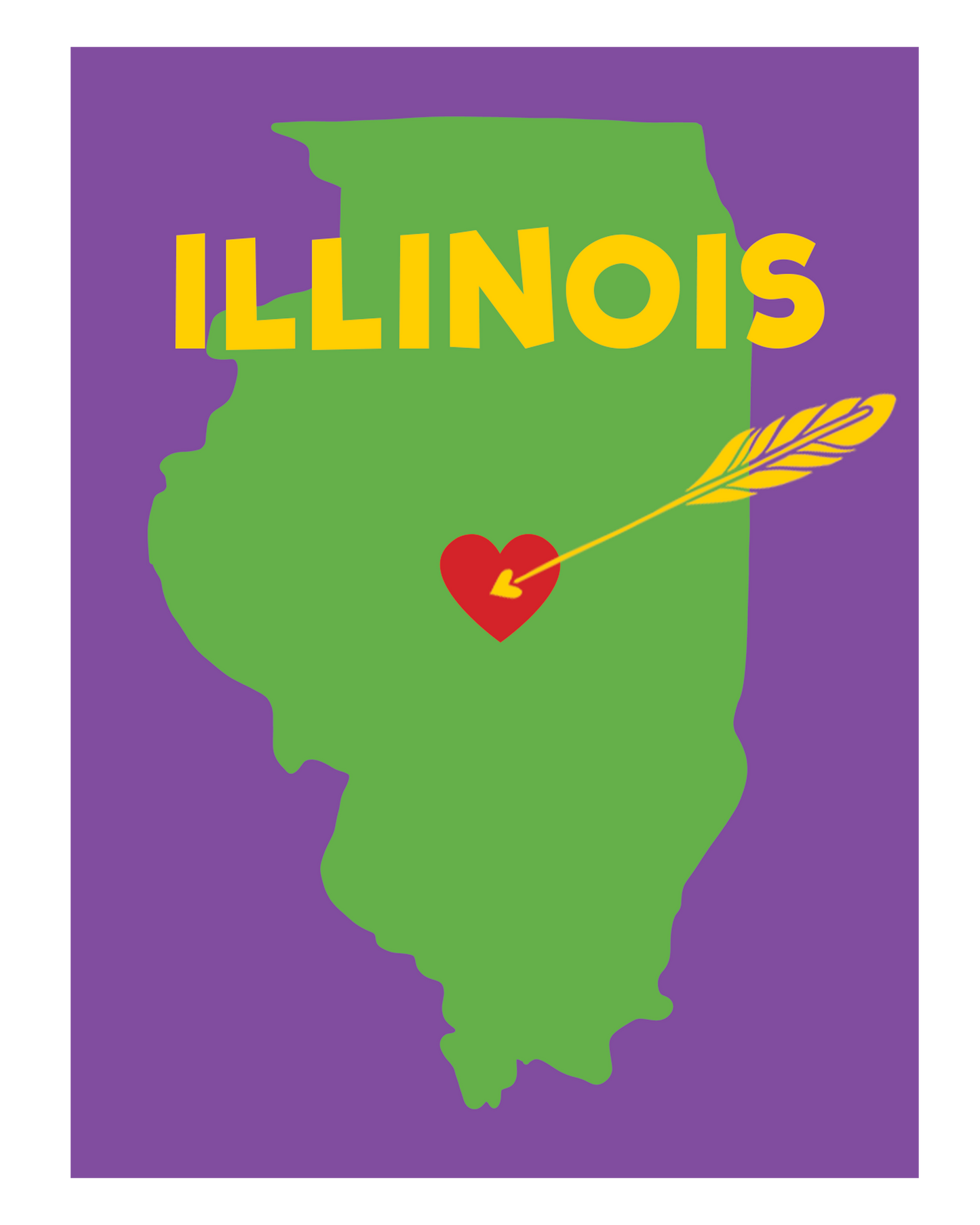 IL Heart Map JennyDidIt Note Cards