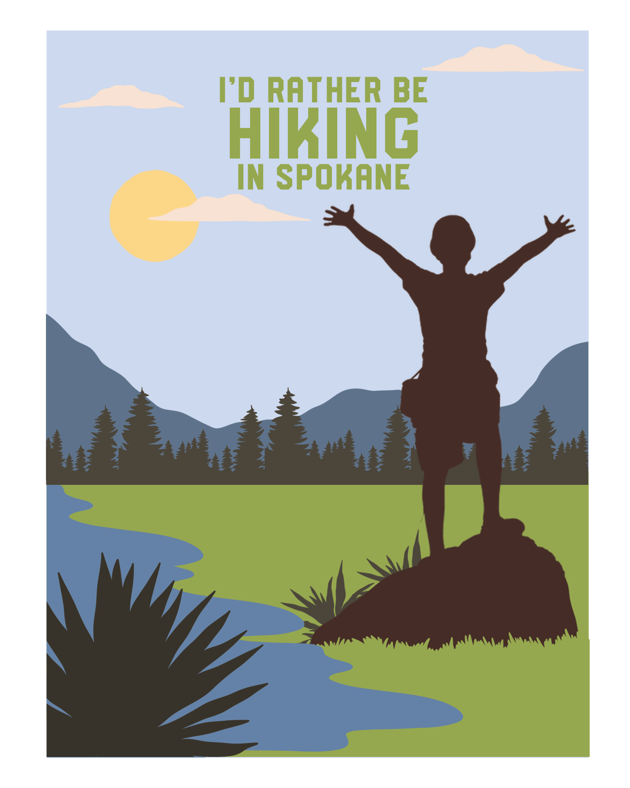 Spokane WA Hiking – JennyDidIt Note Cards