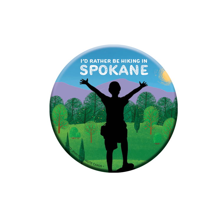 WA Spokane Hiking Magnet