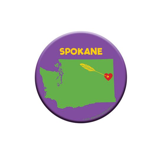 Spokane WA Map Magnet