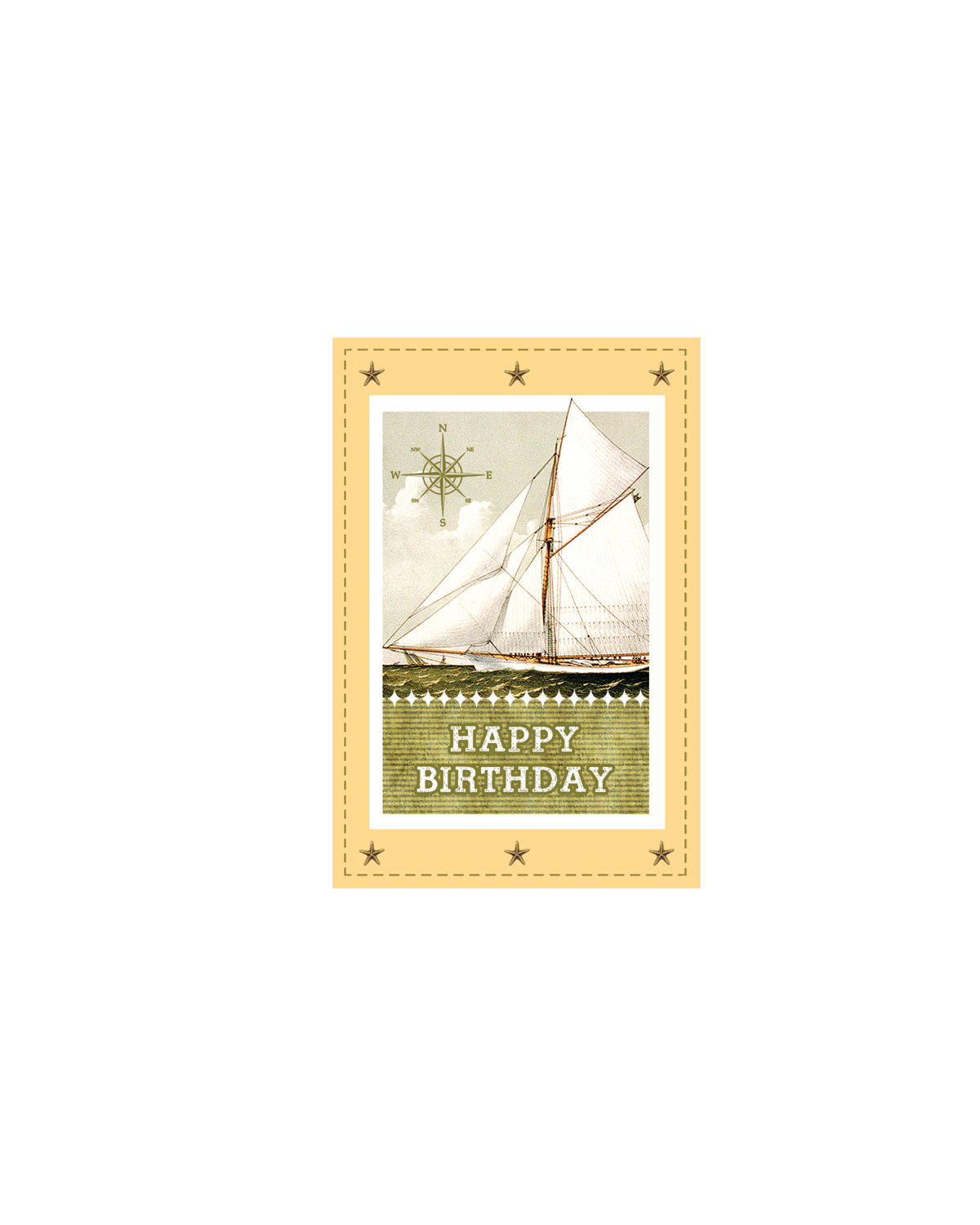 Birthday Sailboat Gift Enclosure Card