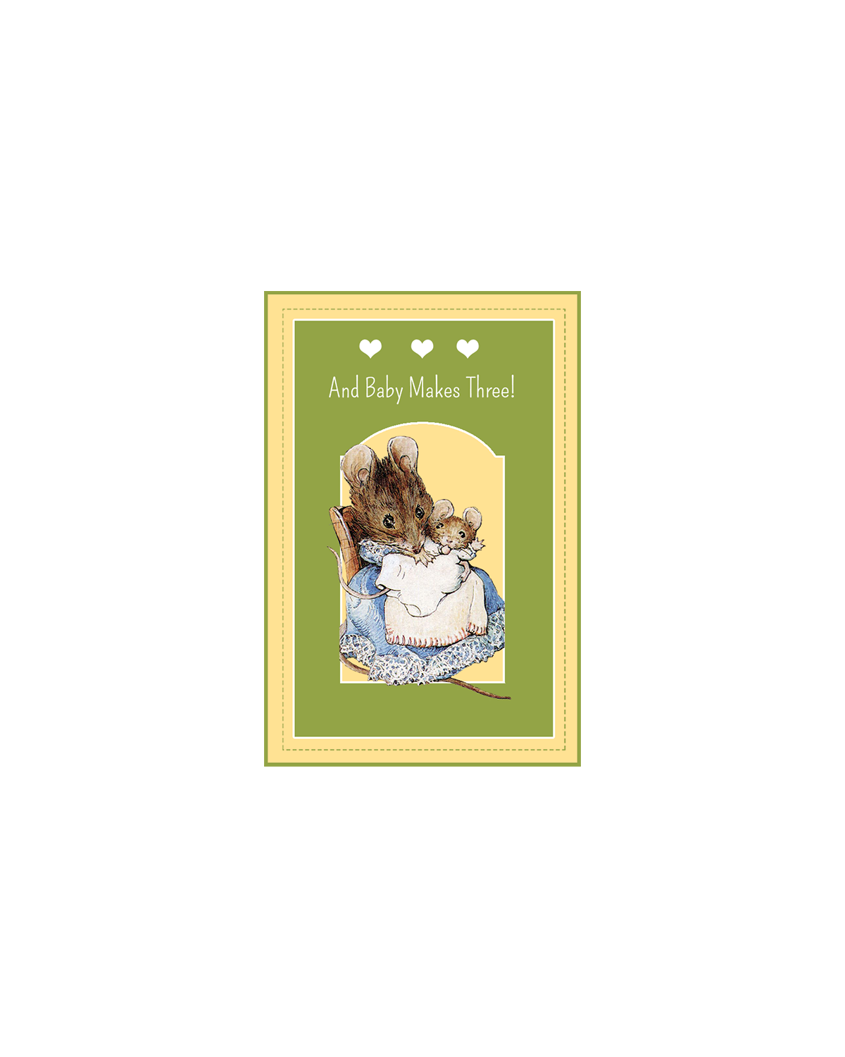 Baby Makes Three Gift Enclosure Card