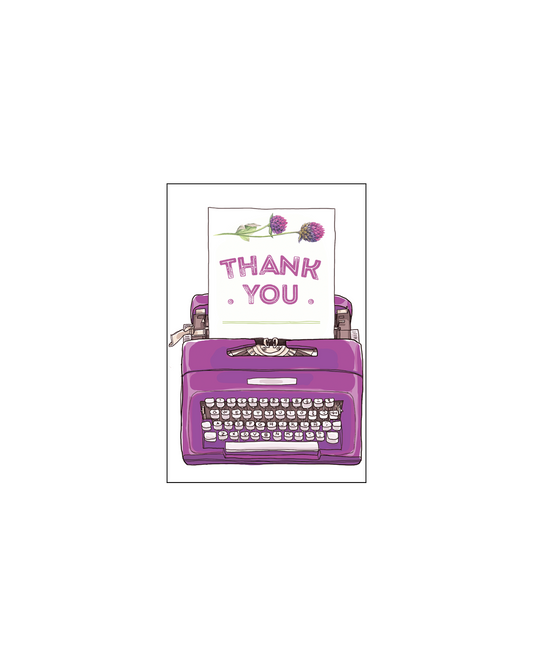 Thank You Typewriter Gift Enclosure Card