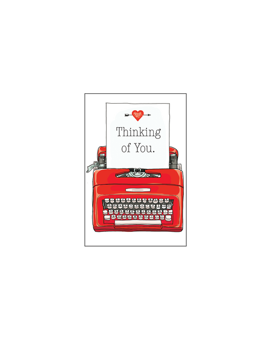 Thinking of You Typewriter Gift Enclosure Card