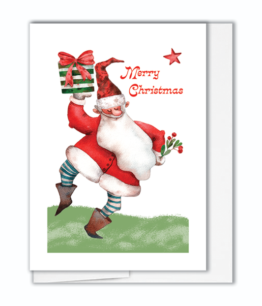 Christmas Jolly Santa Gift Enclosure Card