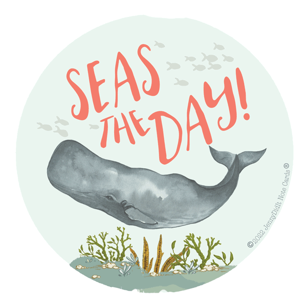 Seas The Day Sticker